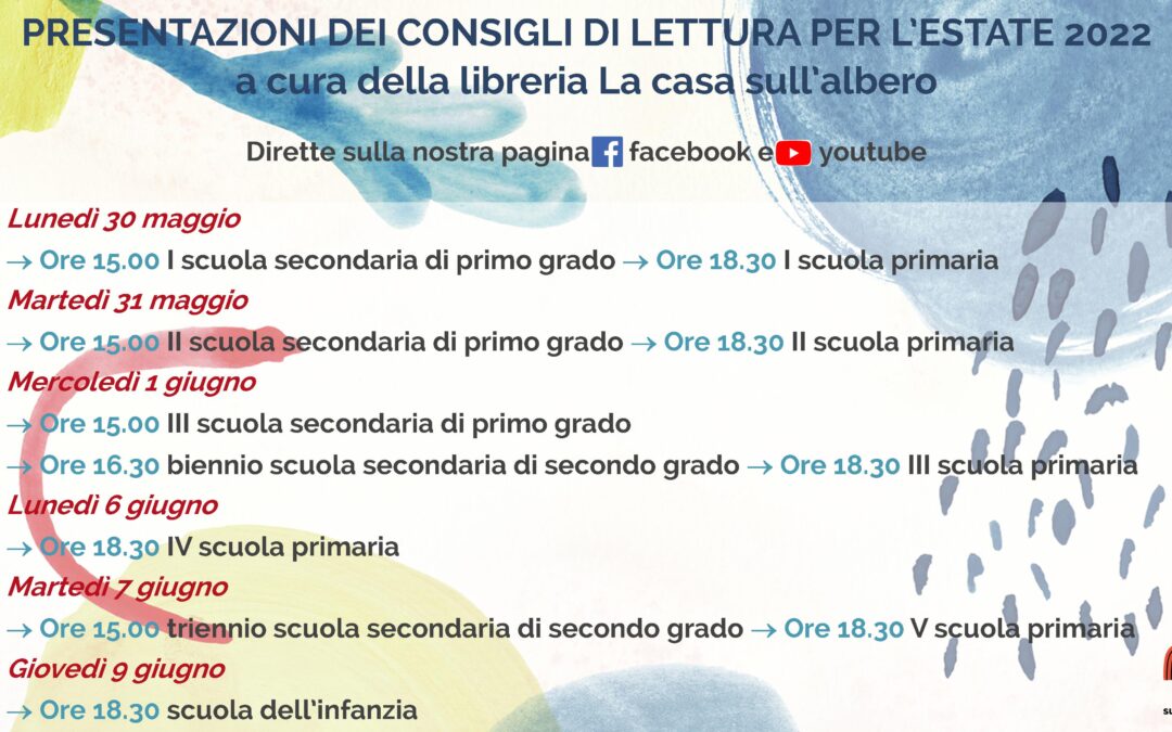 Presentazioni dei consigli di lettura per l’estate 2022